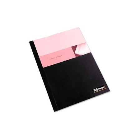 Fellowes THERMAL BINDING SYSTEM COVERS, 1/2in CAP, 11-1/8 X 9-3/4, CLEAR/BLACK, 10PK 5256601